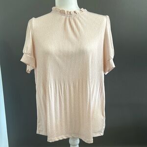 Adrianna Papell Short-Sleeve Pink Blouse